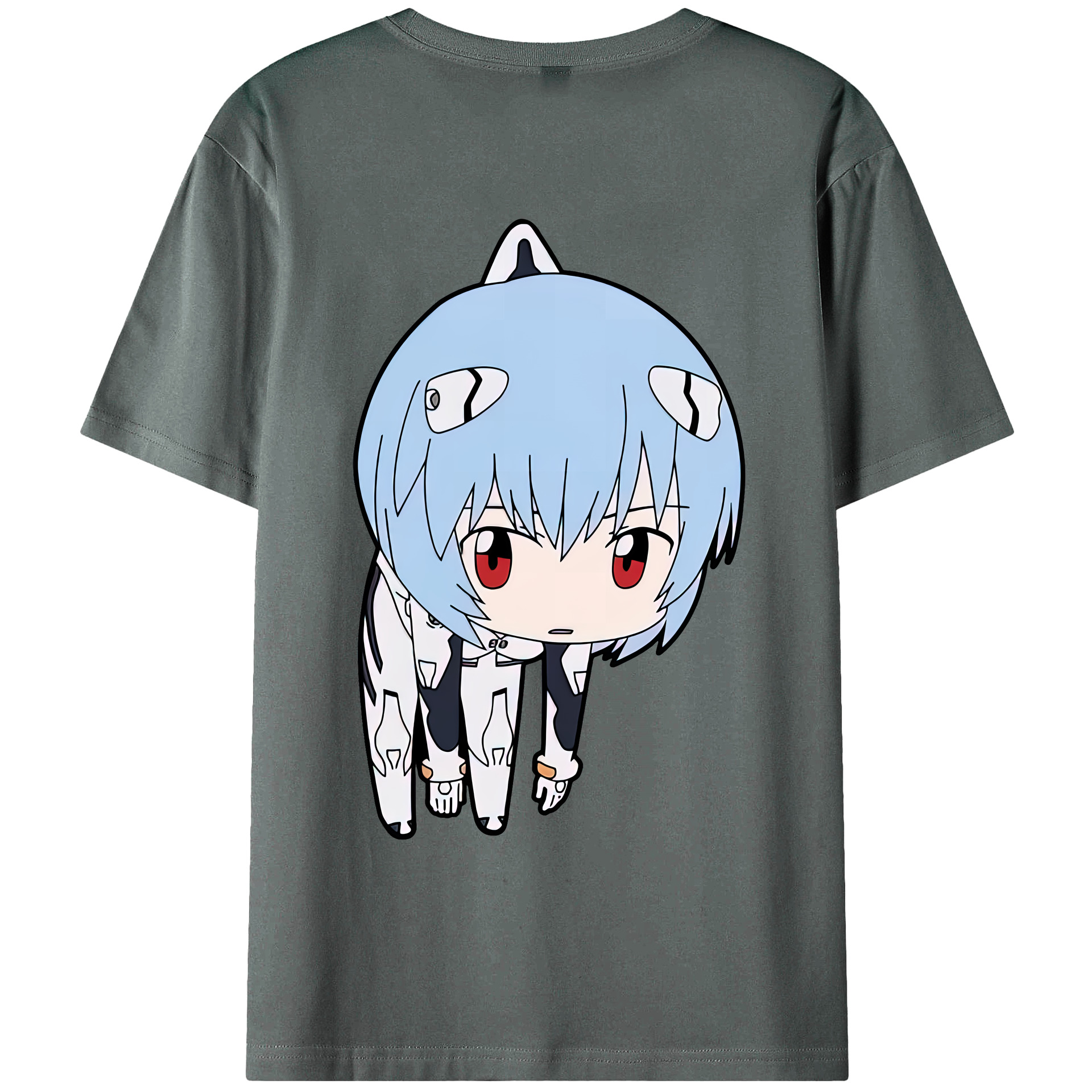 （画像用） EVA 新世紀エヴァンゲリオン 綿100％ メンズ半袖Tシャツ（バックプリント） 通気性